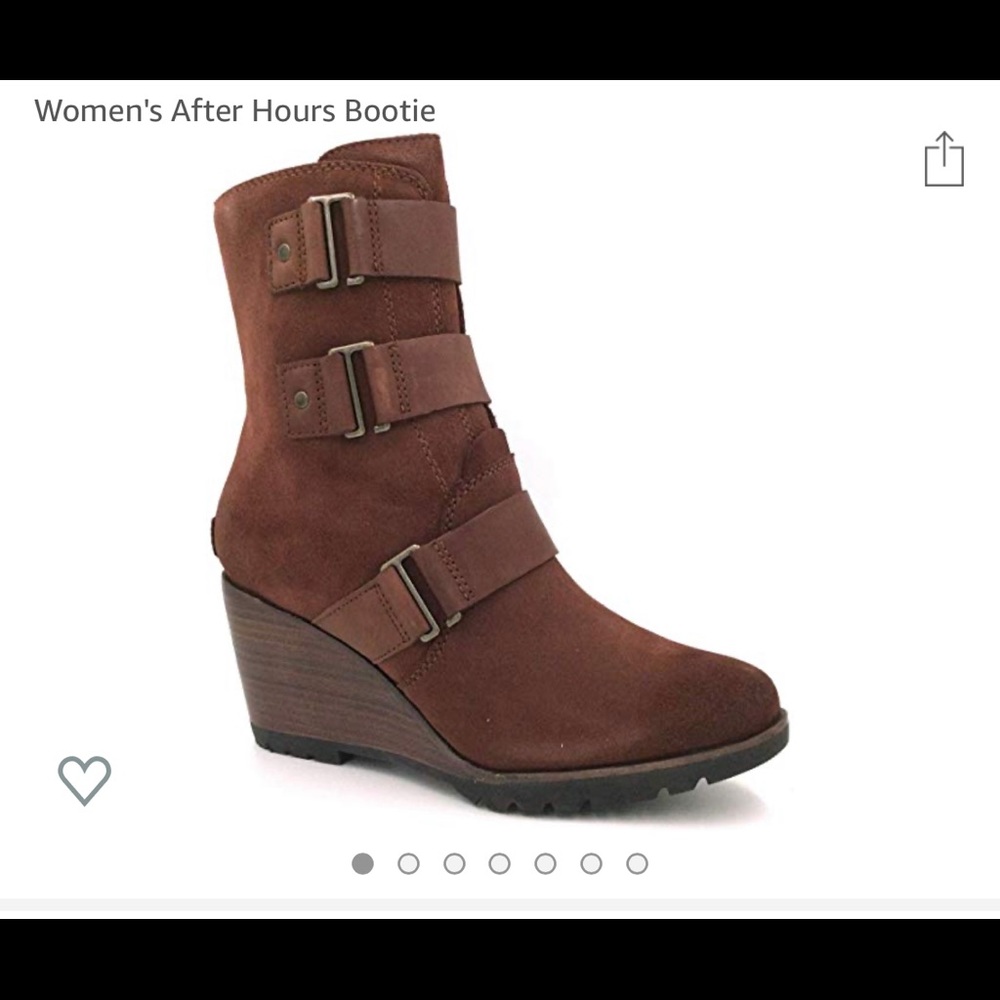 NWOT SOREL After Hours Wedge Suede Bootie